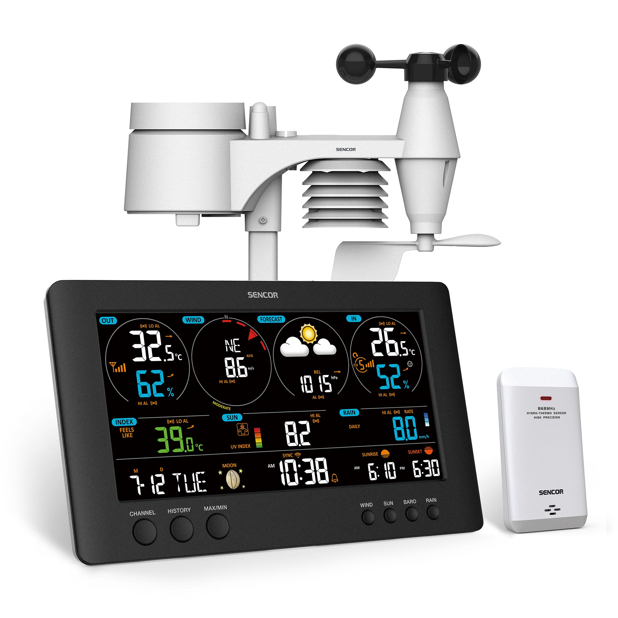 Explore Scientific Radio Weather Station with Multiple Sensors