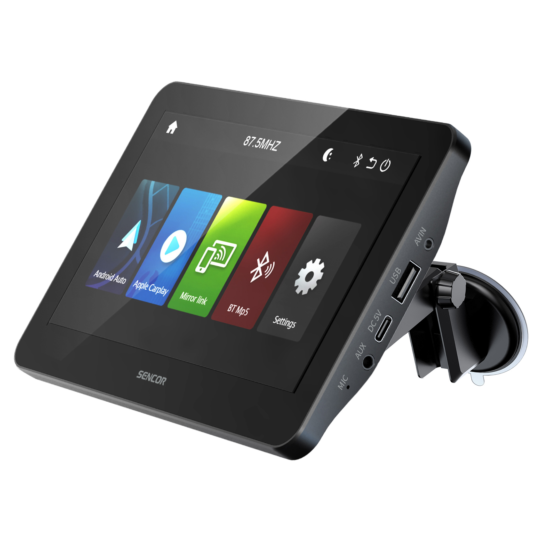 Touch Multimedia Display with Apple CarPlay/Android Auto, SCT M750BWT