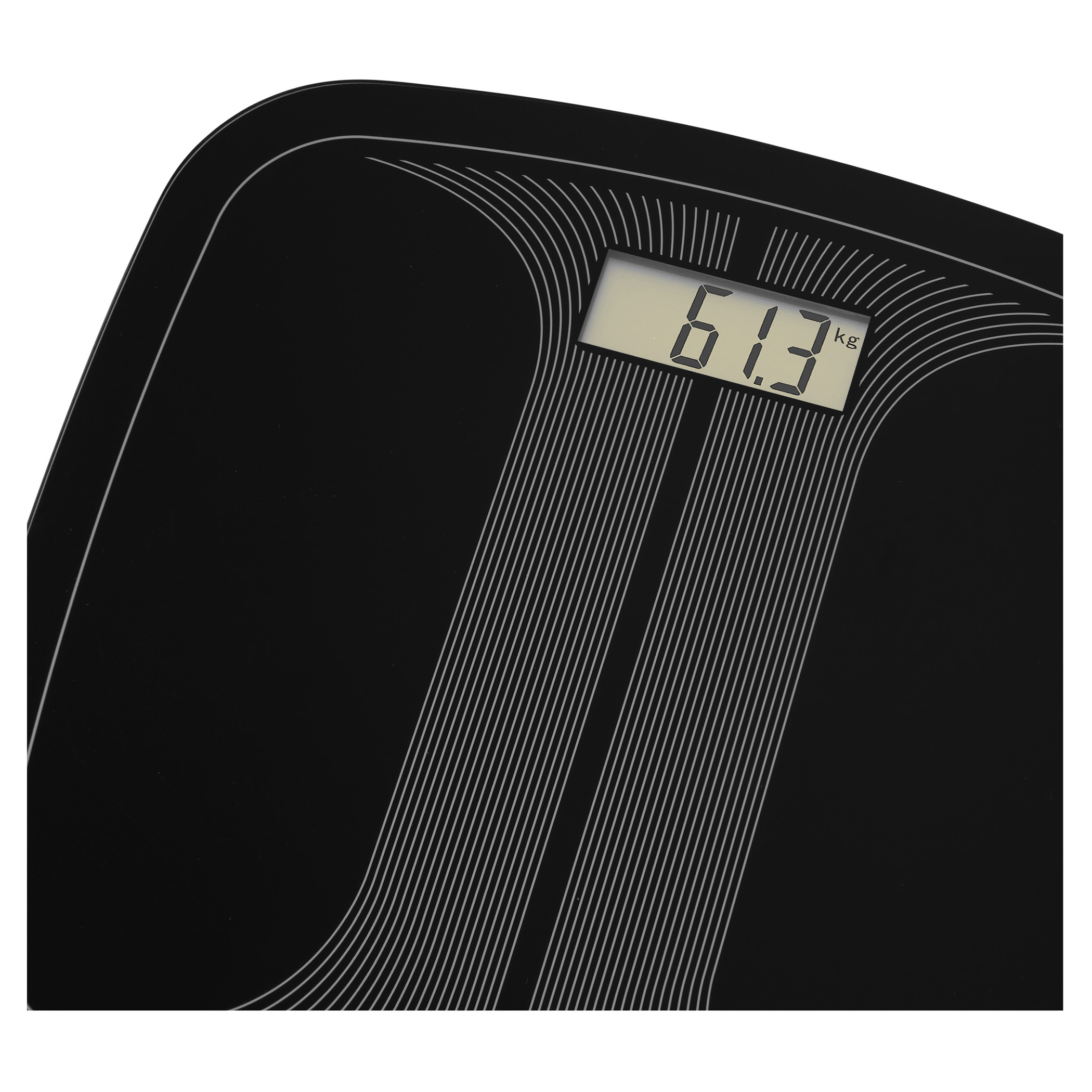 Large Display Glass Electronic Bathroom Scale, Black/White