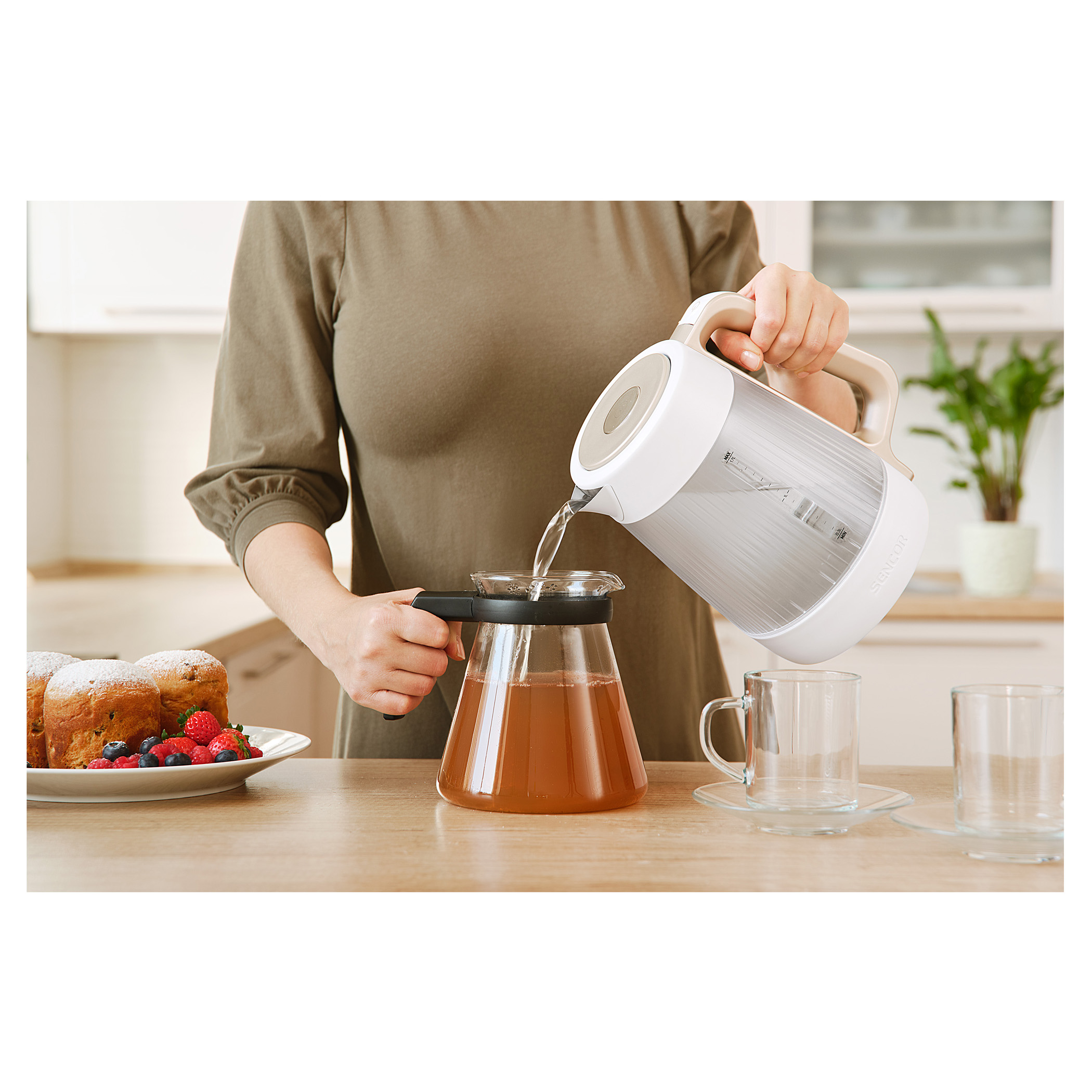 Electric Kettles Household Tea Pot Set Automatic Pump Water