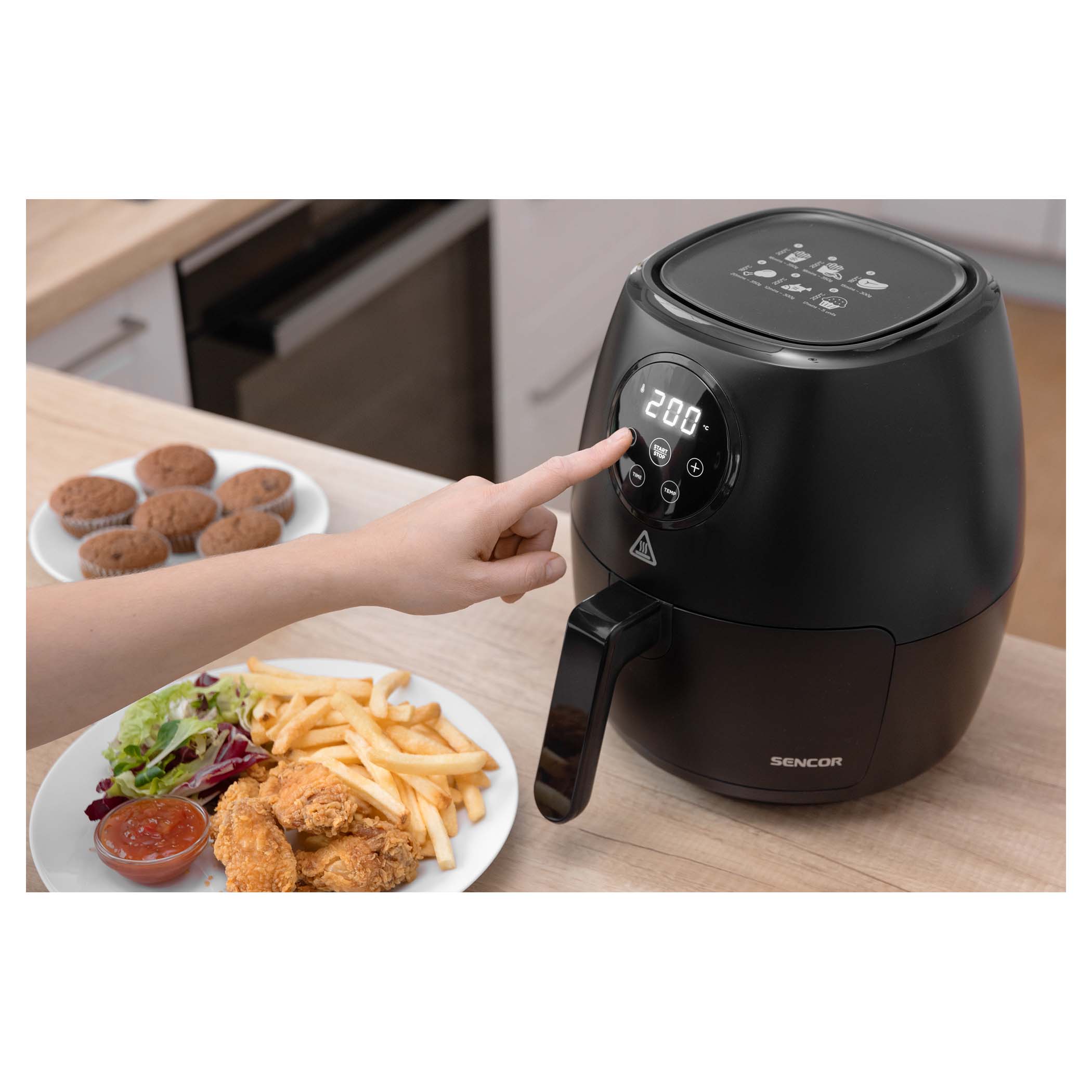 Chefman 5-Quart Touch Control Air Fryer with Probe Thermometer