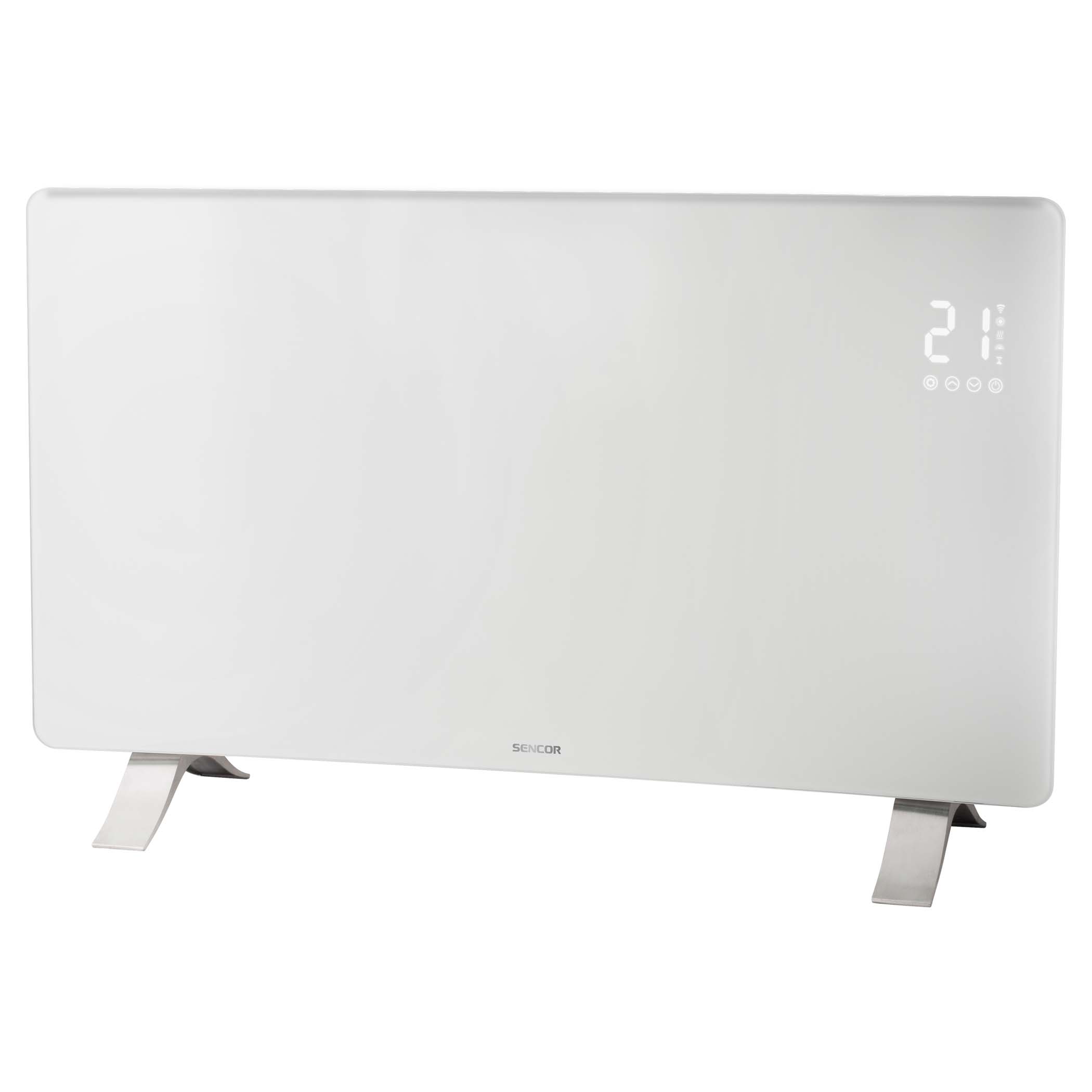Electric convector panel heater installation 