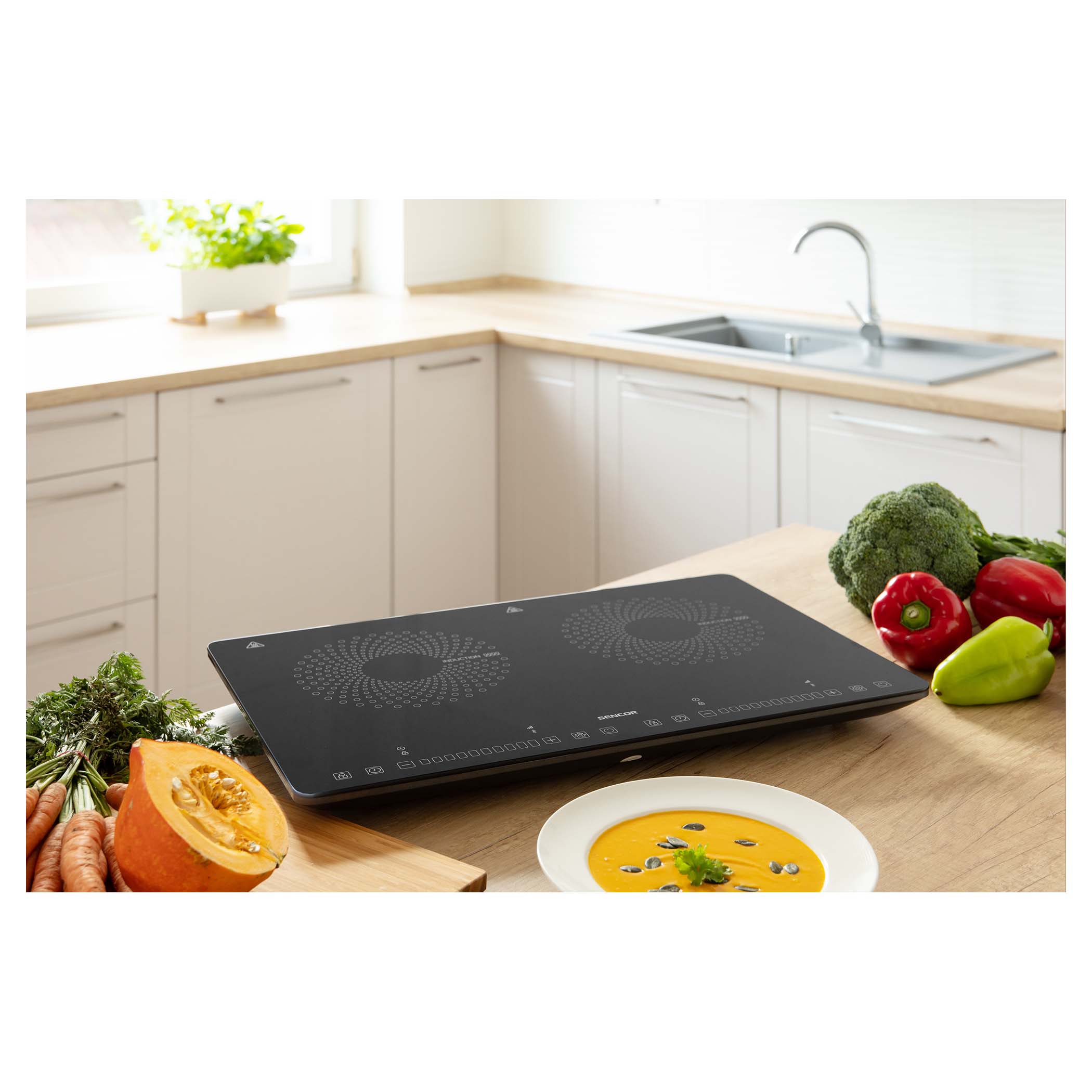 Double induction cooktop, SCP 4501BK