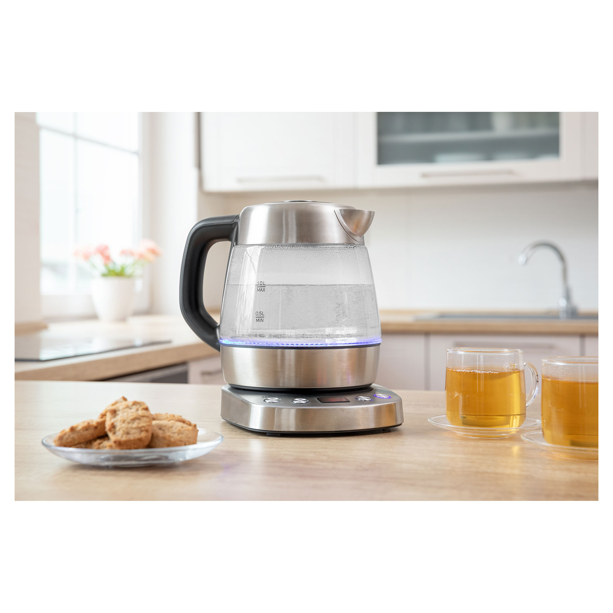 Stainless steel electric tea pot deals
