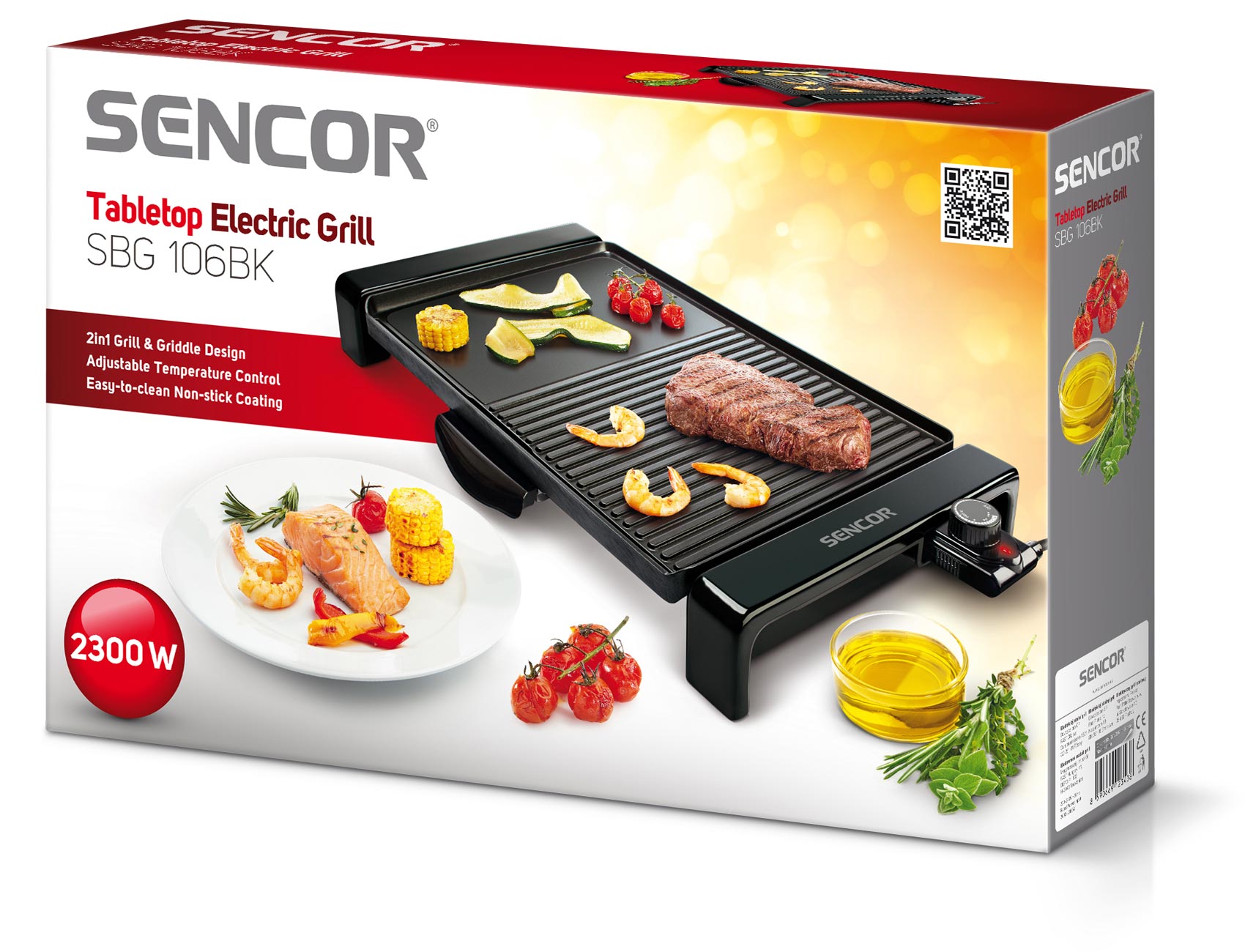 Tabletop Electric Grill, SBG 106BK