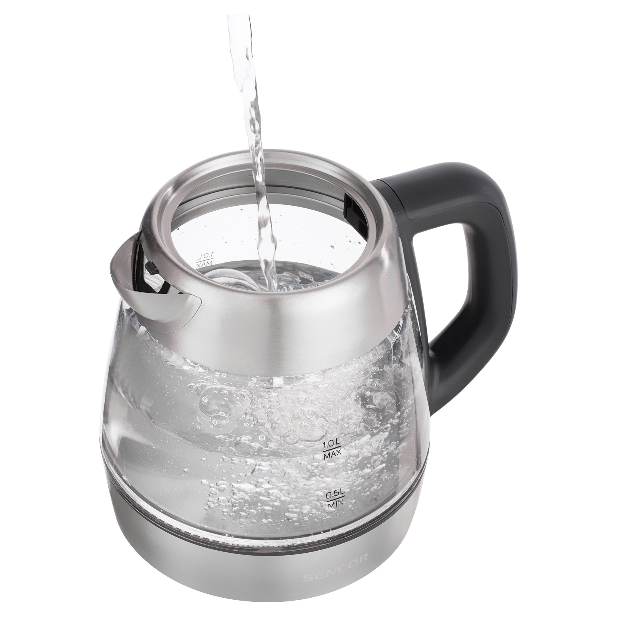 Electric kettle with tea strainer, SWK 1080SS