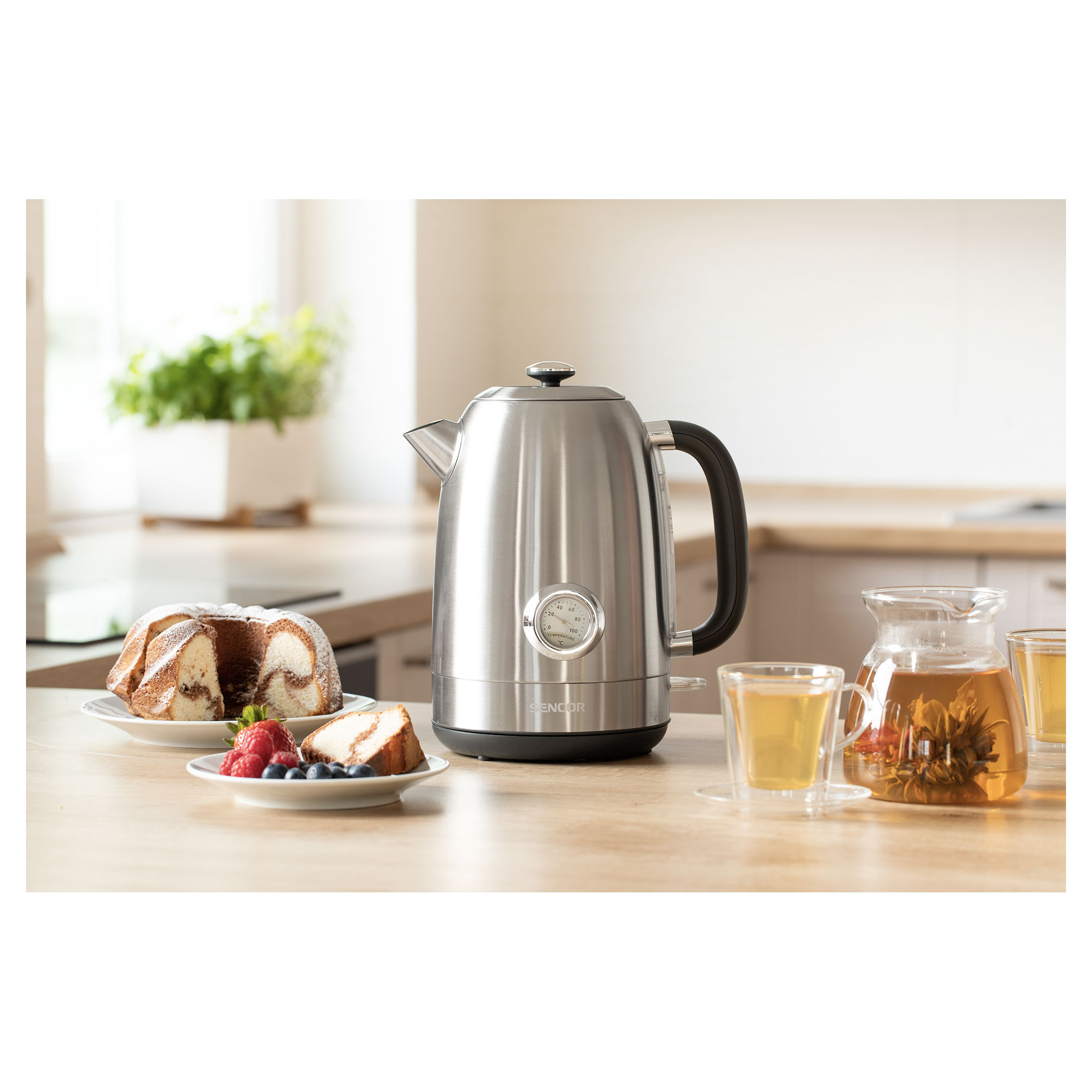 3000W Electric Kettle Temperature Control with Color Changing LED I