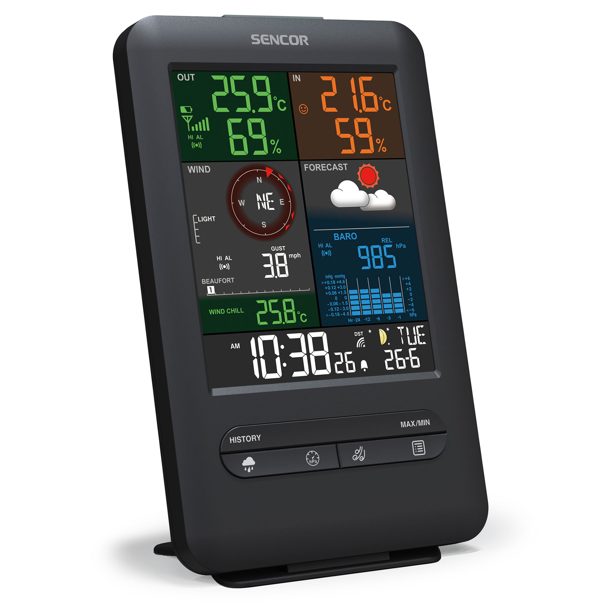 Mini Portable Weather Station Forecast Temperature Humidity Pocket Outdoor Tool 