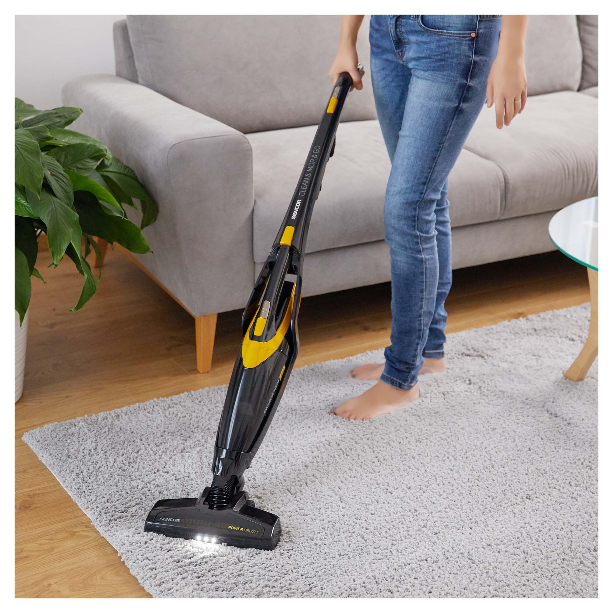 Sencor- Aspirateur-balai laveur avec brosse rotative électrique et