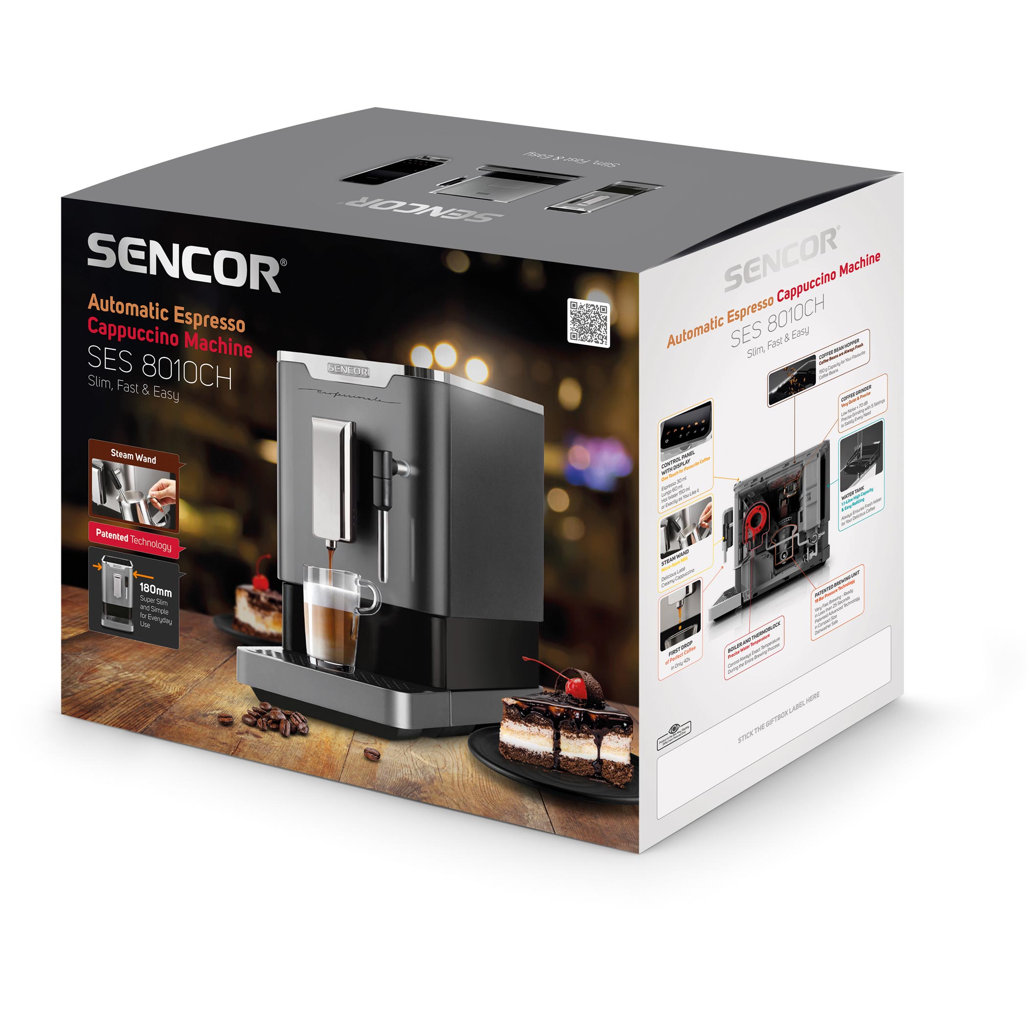 SESSLIFE Fully Automatic Coffee Espresso Maker, Professional Espresso  Espresso Machine with Milk Frother, Grinder, Perfect for Home Cafe, Black