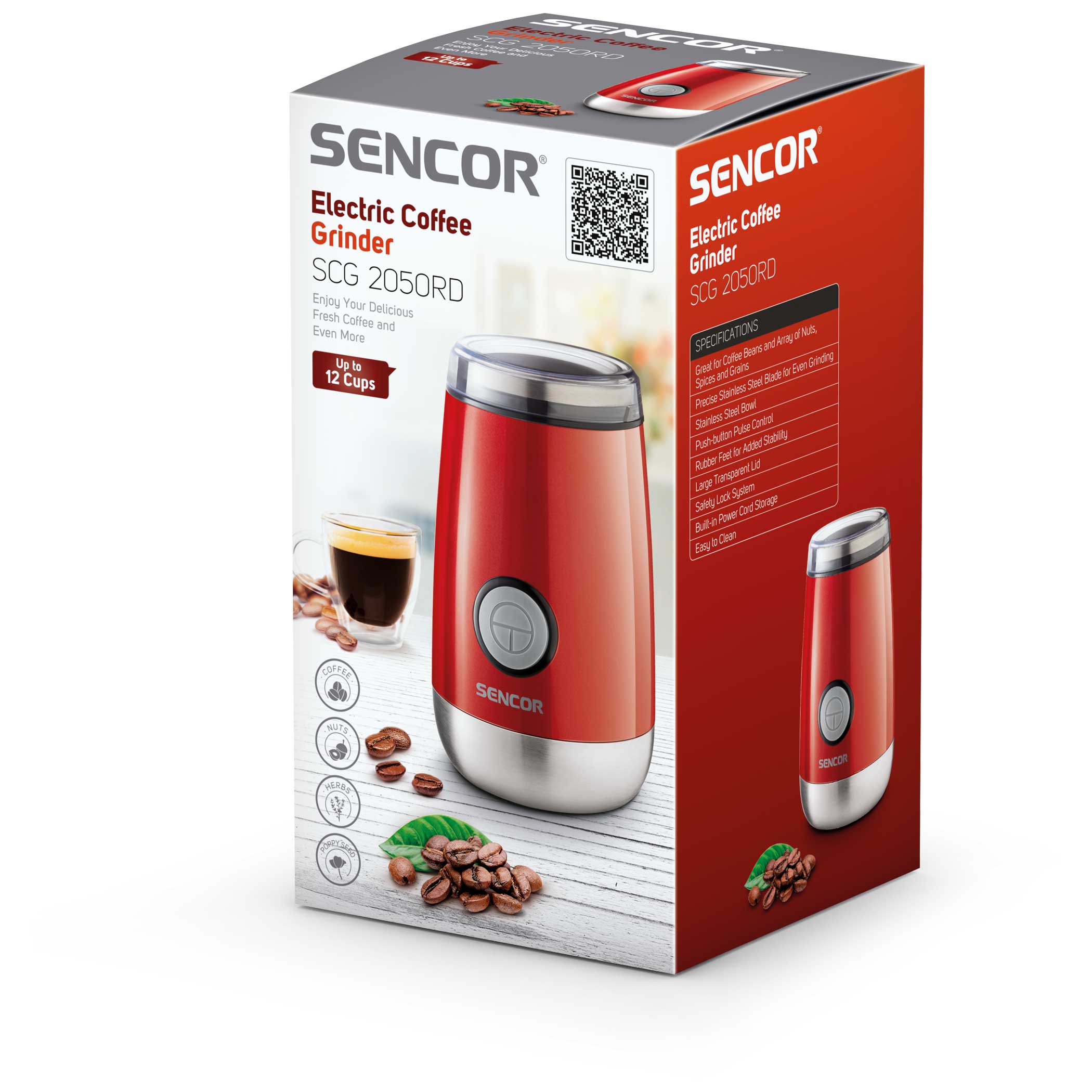 Electric coffee grinder, SCG 3550SS