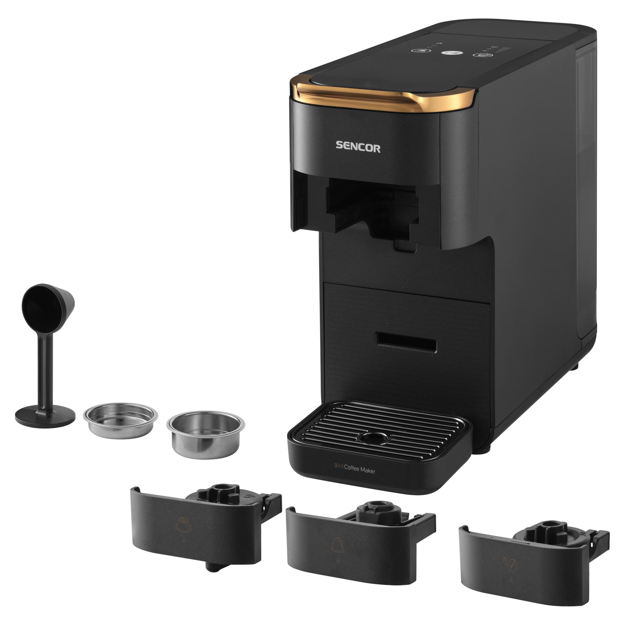 Multi-Capsule Coffee Machine 3 in 1 | SCC 1000BK | Sencor.com
