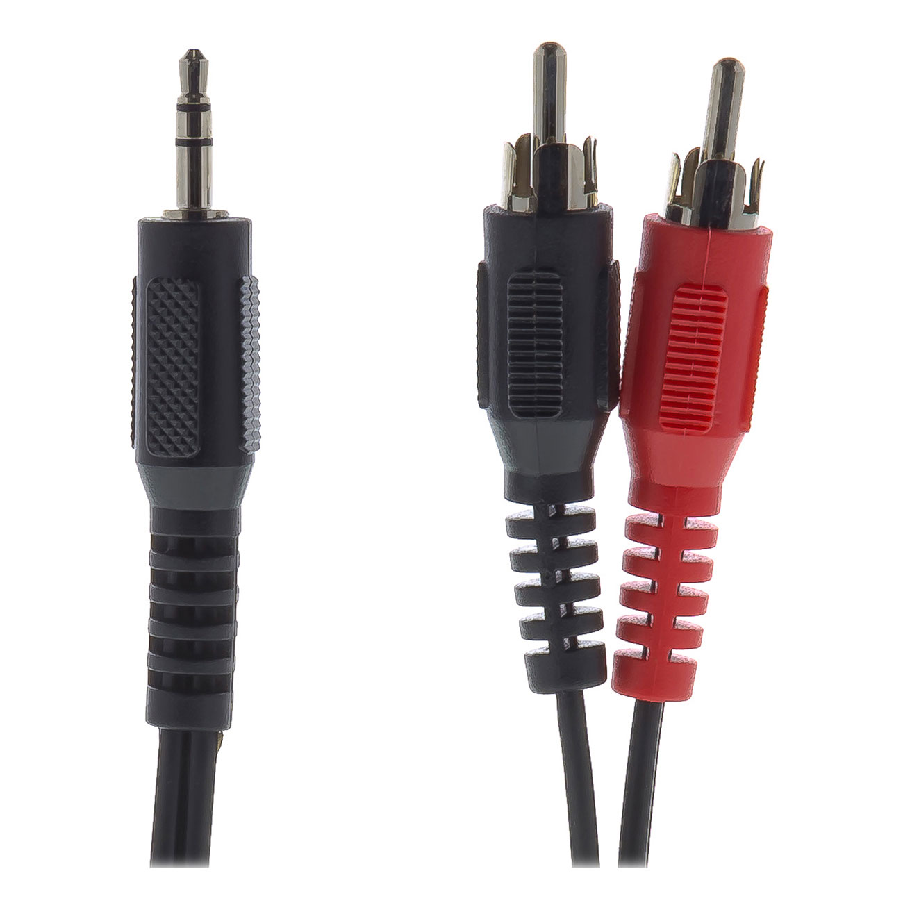 Câble audio jack 3,5mm stéréo vers 2 Cinch RCA - câble 2,5m, Câbles Jack /  RCA (Cinch)