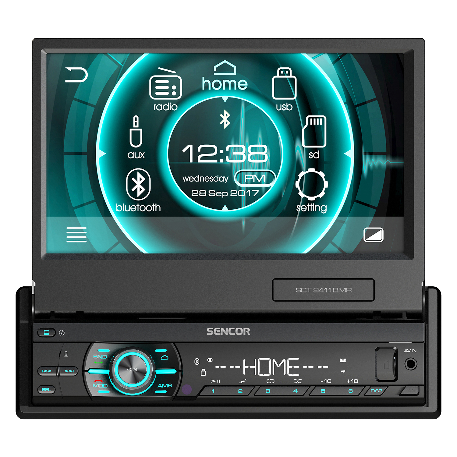 Car Radio with Bluetooth, USB, SD and 7 Touch Screen