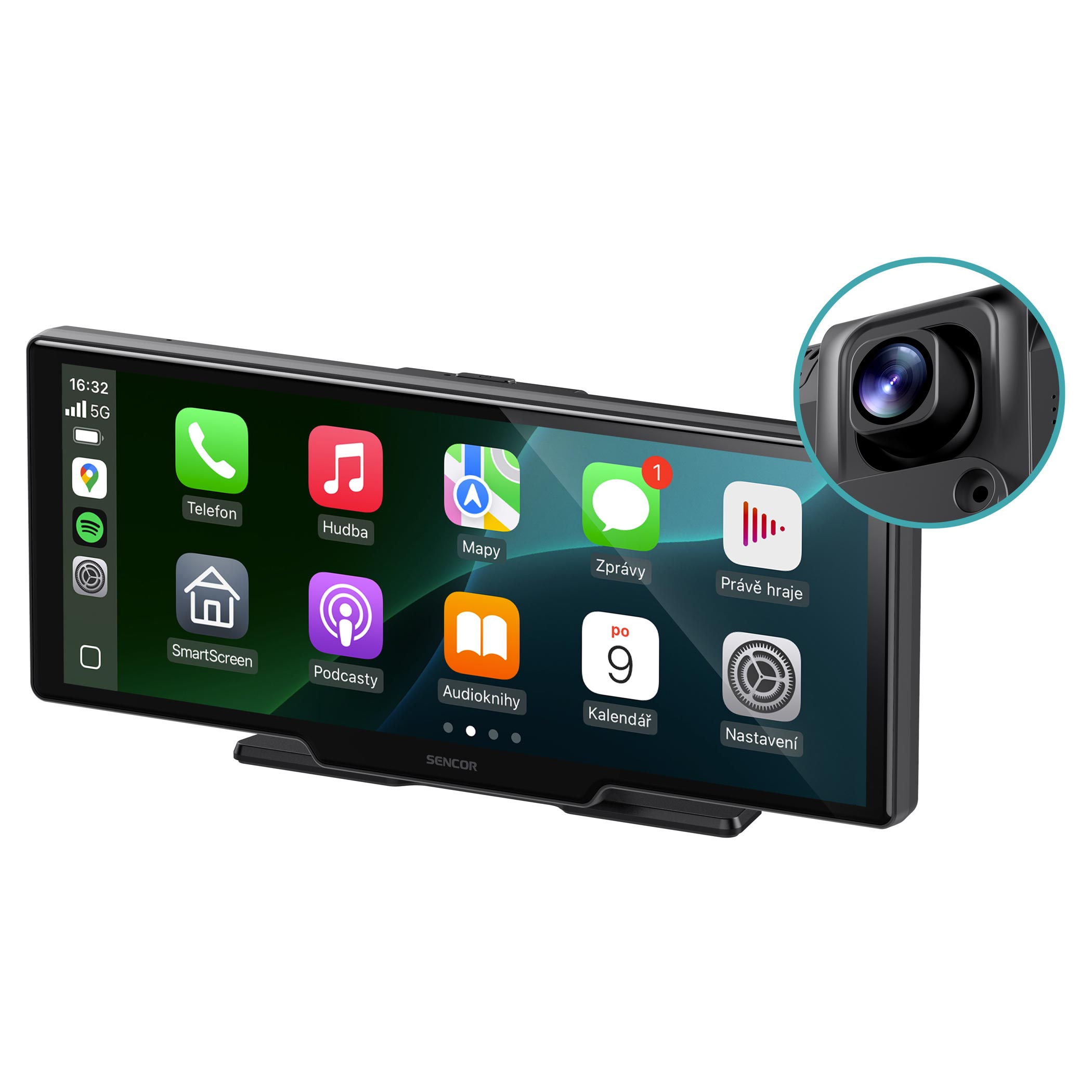 CarPlay and Android Auto Display | SCT M1090DBWT | Sencor.com