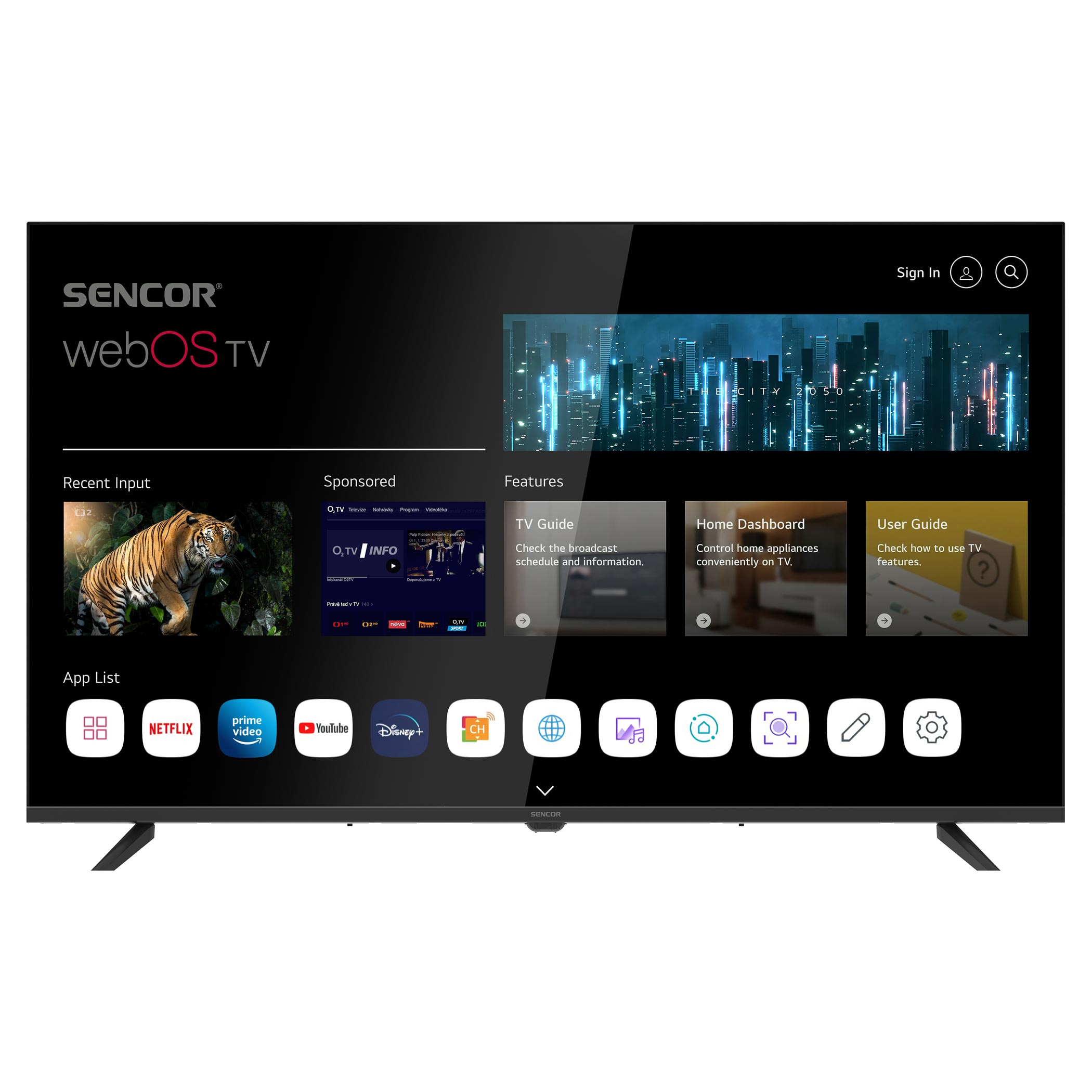 SMART UHD television | SLE 43US801TCSB | Sencor