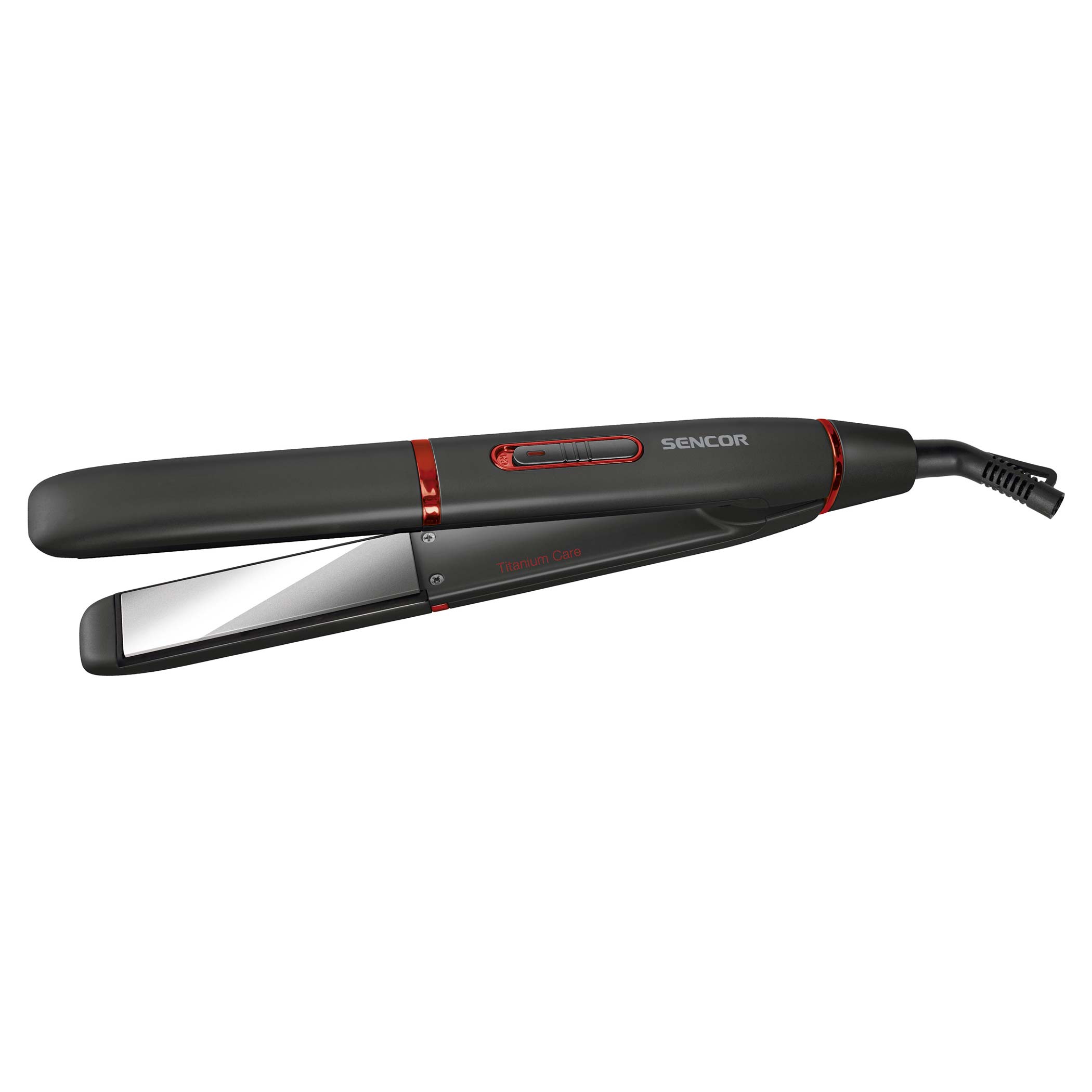 レトロ HS-105 ステンレススチールアイロン 黒と赤 Hair Iron | SHI 1100BK | Sencor.com
