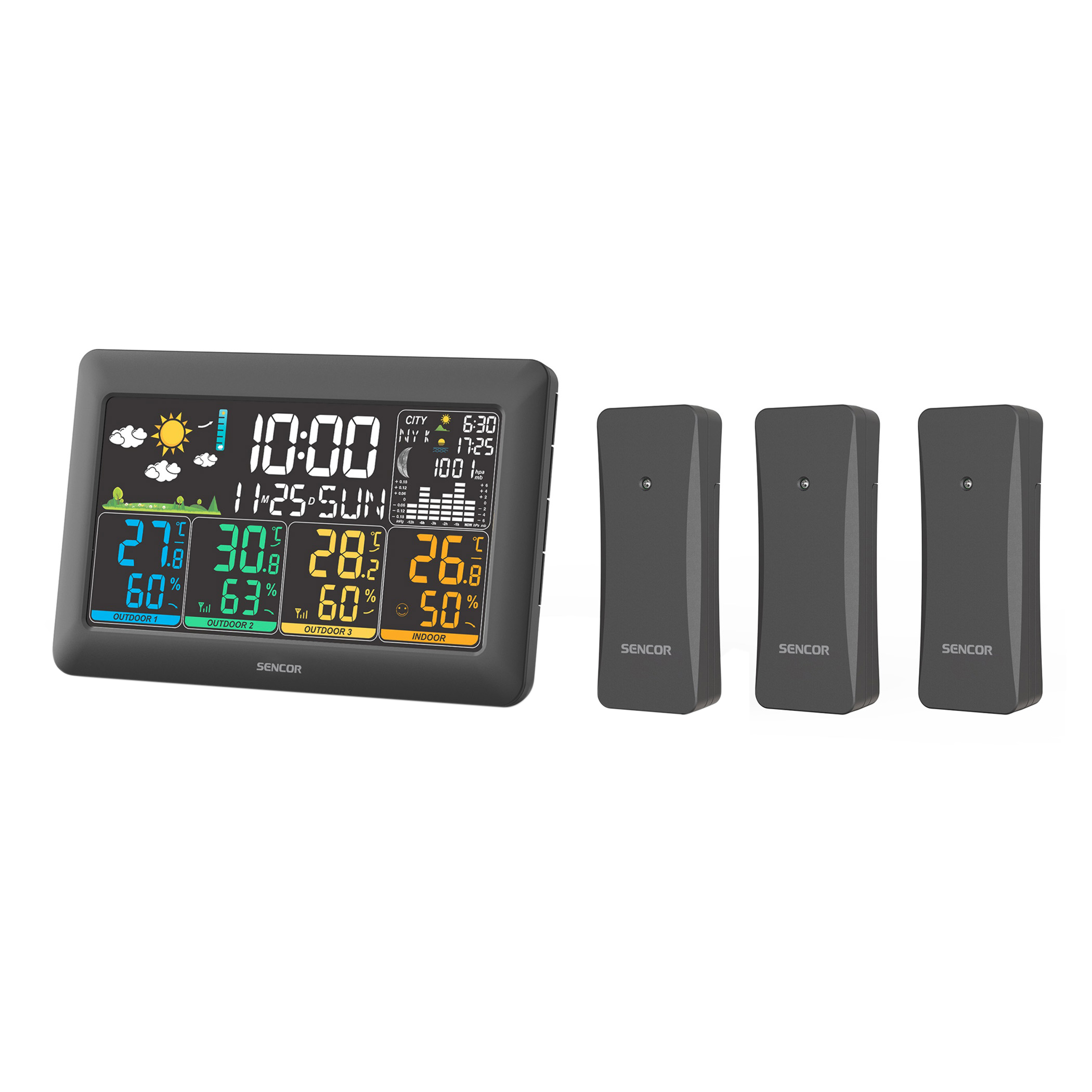Weather Station with 3 Wireless Sensors | SWS 6300 | Sencor.com