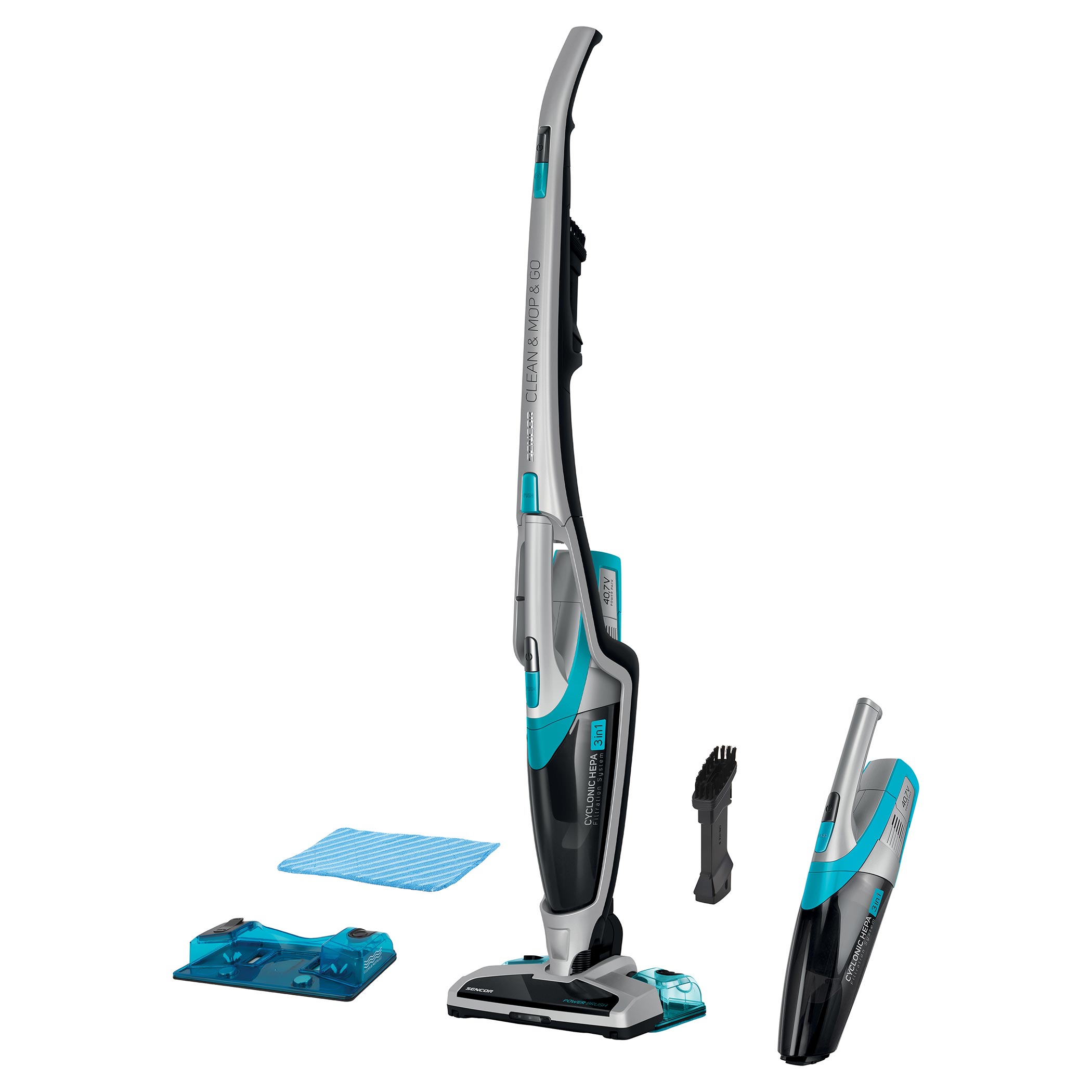 Cordless Vacuum Cleaner 3 in 1 with Mop, SVC 0740BL
