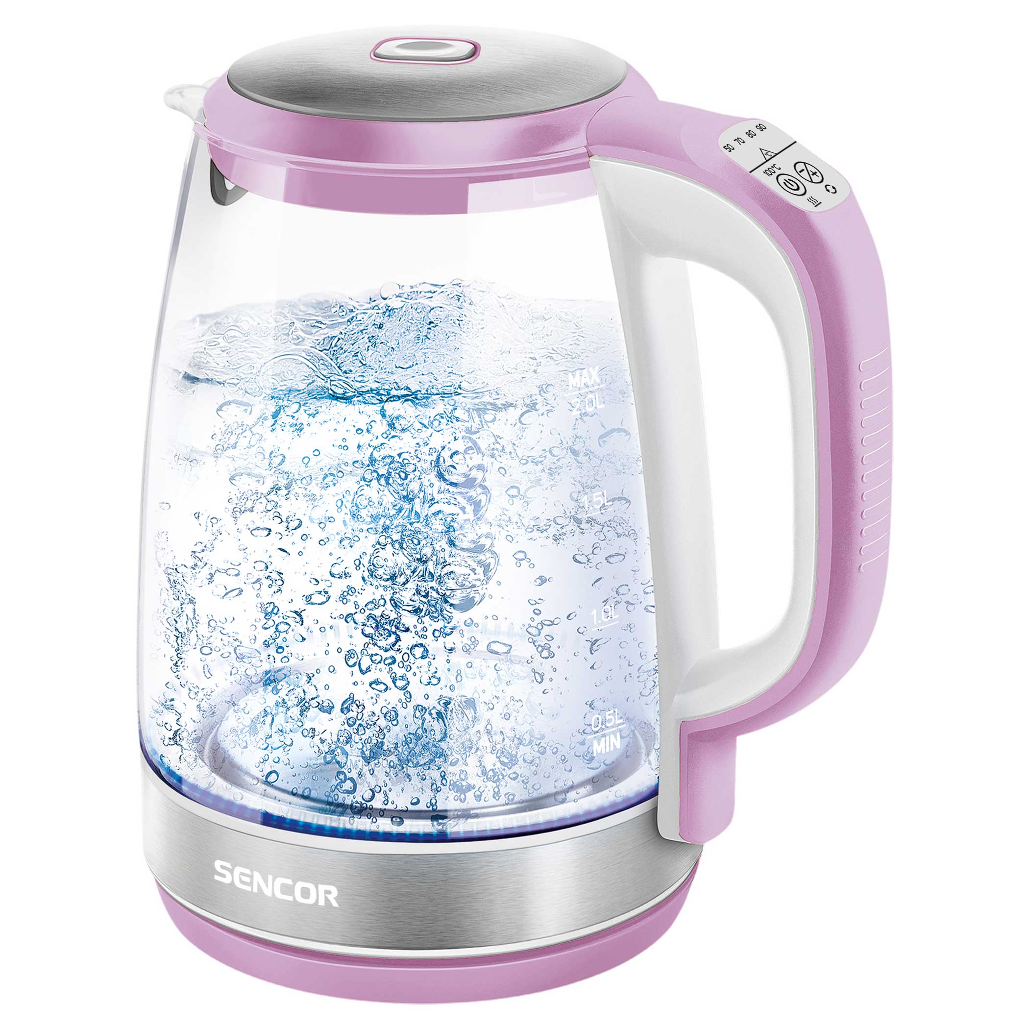 Sencor SWK48RS Crystal Electric Kettle with Power Cord Base