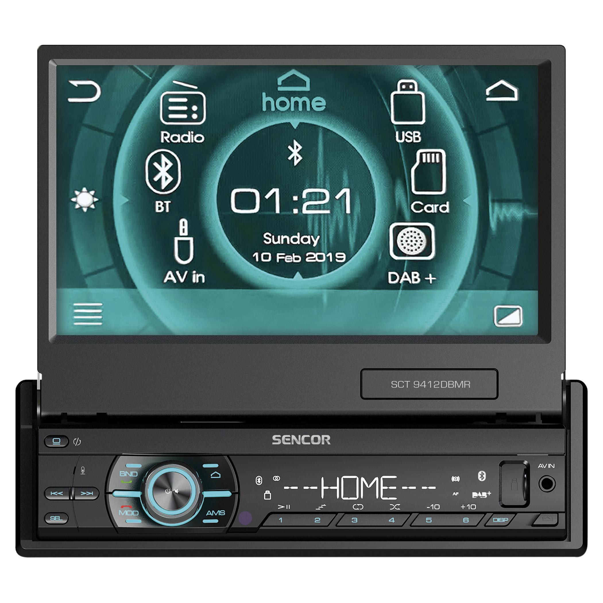 Armstrong Altijd Graf Car Radio with Bluetooth, DAB+ and 7" Display | SCT 9412DBMR | Sencor